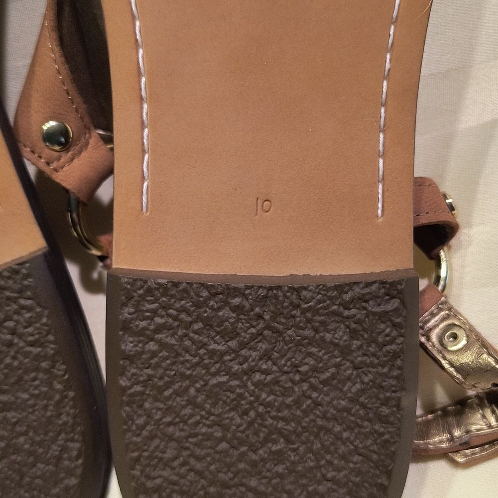Sam Edelman Brown Leather Sandals NWOT - Picture 4 of 5